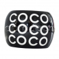 Preview: CHANEL breiter Armreif Schwarz-Weiß mit COCO COCO COCO Print