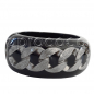 Preview: CHANEL wuchtiger Armreif Armband mit einer scheinbar eingefrorener Kette