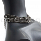 Preview: CHANEL 2011 Braided Chain Choker Necklace w. Aqua & Black Stones rt.$4550