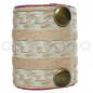 Preview: CHANEL Leder Armband - pink*beige - geschoren - Ponyhaar - Kettenprägung & LOGO