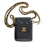 Preview: CHANEL vintage mini-Tasche * Etui mit CC Logo * schwarz