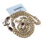 Preview: CHANEL 2015 chunky chain necklace with framboise multicolor studded CC logo