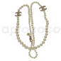 Preview: CHANEL classic Pearl Necklace ever  with CC Logos studded with seed-pearls