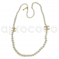 Preview: CHANEL classic Pearl Necklace ever  with CC Logos studded with seed-pearls