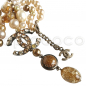 Preview: CHANEL pearl necklace * lucite * resin beads * amber-citrin-shades * rhinestones * CC logo