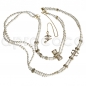 Preview: CHANEL 2016 Double Strand Pearl Charm Necklace CC Logo, Bow & Rhinestones