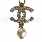 Preview: CHANEL 2016 Double Strand Pearl Charm Necklace CC Logo, Bow & Rhinestones