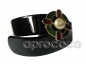 Preview: CHANEL monte-carlo jeweled Black Patent Leather Belt w. Maltese Cross Stone Buckle 80/32