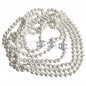 Preview: CHANEL celebrity Pearl Necklace TRIPLE CC approx. 117" silver tone