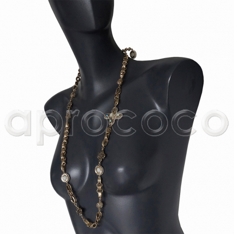 CHANEL 2012 Kette mit dicken Glieder * Kristalle * Steine * Quarz * Kreuze A12A