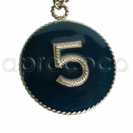 CHANEL 2013  2-strand Belt Necklace with enameled Number 5 coin-charms