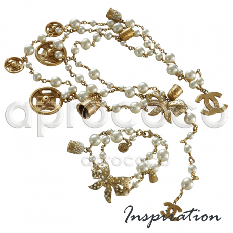 CHANEL – Couturier Perlen-Armband – Schneiderlein Gehilfe – Fingerhut & Druckknopf