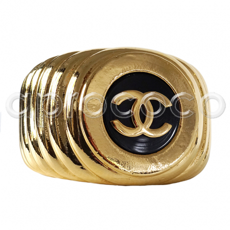 Unverwechselbar CHANEL 80’s Armreif Armband ULTRA BREIT-DICK-WUCHTIG