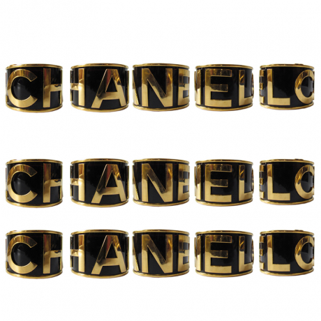 2x CHANEL SIGNATUR Armband mit 3D Buchstaben-Logo ~ Spektakulär!