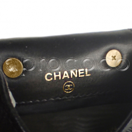 CHANEL vintage mini-Tasche * Etui mit CC Logo * schwarz