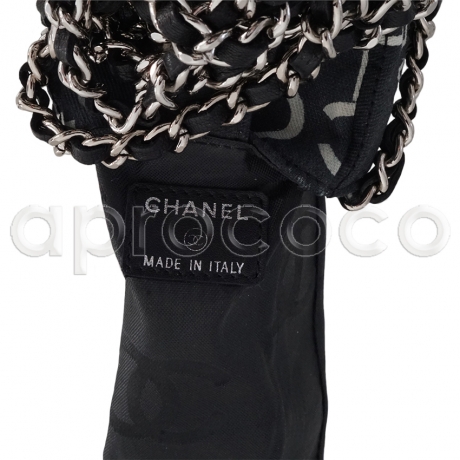 CHANEL Cross-Body Mini-Tasche HANDY**SONNENBRILLE Etui Print Canvas mit Kette - schwarz