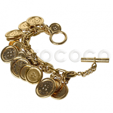 CHANEL Right on the button – vintage bold & chunky Charm Bracelet