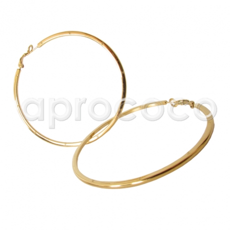 Impressive large CHANEL HOOPS - hoop Earrings with CC engravings