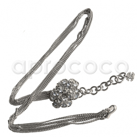 EXQUISITE Fabulous CHANEL chain belt necklace with the prettiest bling Camellia