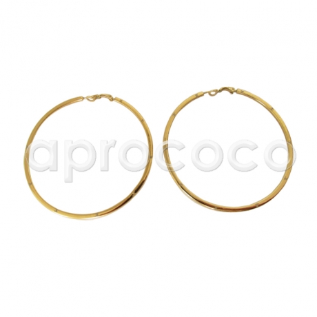 Impressive large CHANEL HOOPS - hoop Earrings with CC engravings