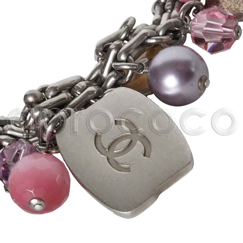 aprococo - Fantastic CHANEL 2007 silver-tone charm Necklace with  eye-catching CC logo