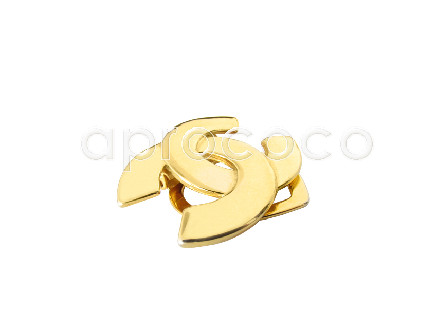 CHANEL  BRAIDED CC GOLD TONE VINTAGE RING  SZ 53  RELUXE AU
