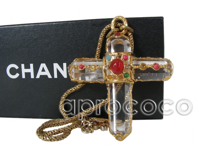 vintage Chanel gripoix kette malteserkreuz malteser kreuz