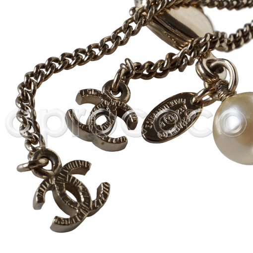 CHANEL celebrity Pearl Necklace TRIPLE CC - 54