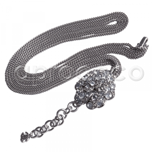 EXQUISITE Fabulous CHANEL chain belt necklace with the prettiest bling Camellia