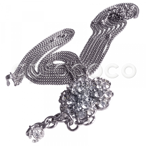 EXQUISITE Fabulous CHANEL chain belt necklace with the prettiest bling Camellia